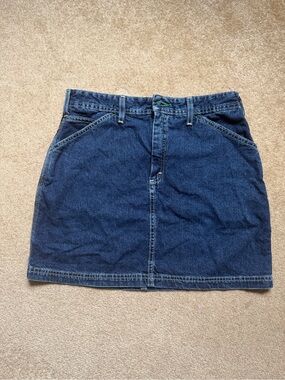 Vintage Tommy Hilfiger Tommy Jeans Denim Mini Skirt 90s Y2K Blue Size 9 junior